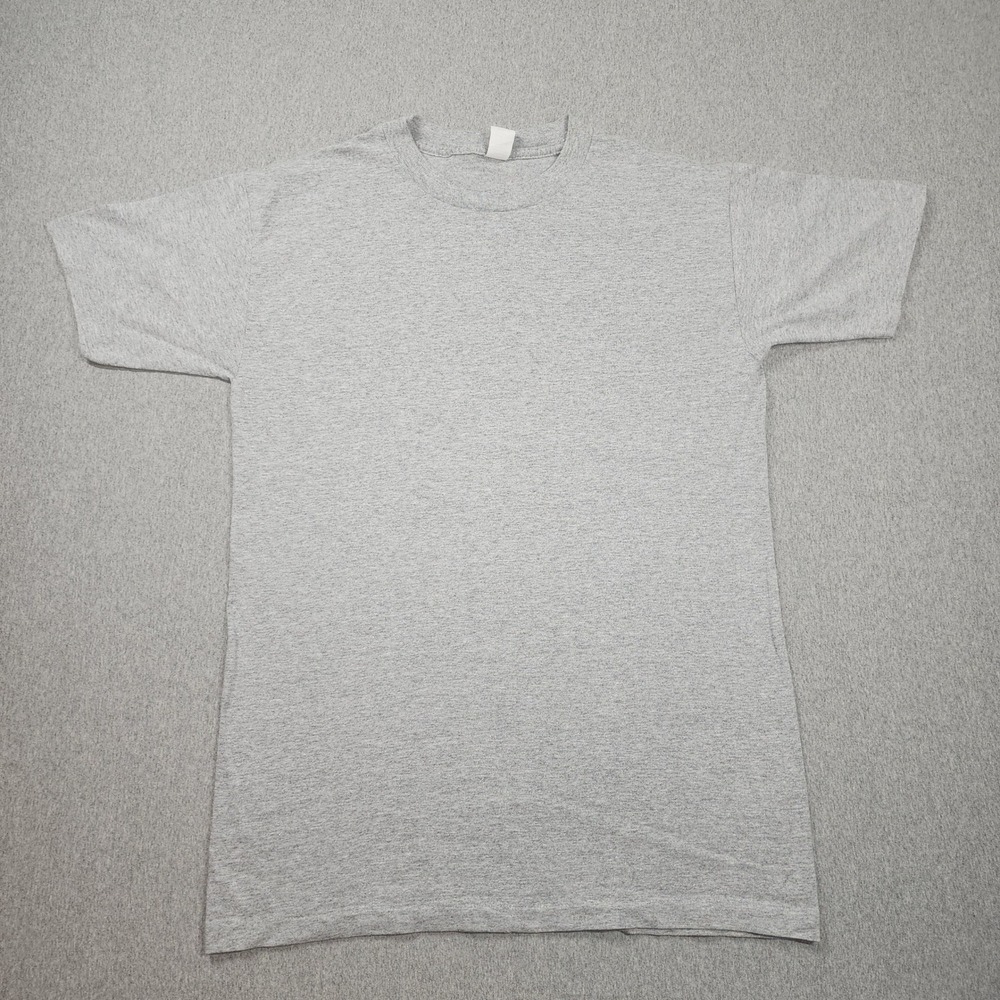 Unbranded T-Shirt Mens Medium Gray Excellent Made in USA Cotton Blend Basic Tee